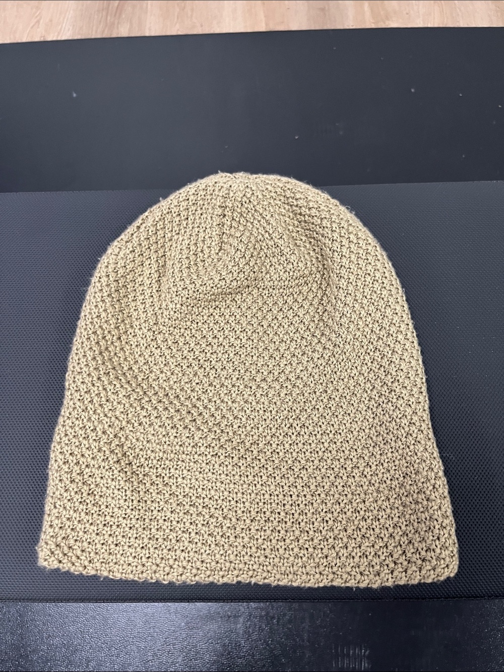 Knit Beanie Hat in Light Khaki
#1250